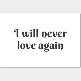 Never Love Again Posters and Art